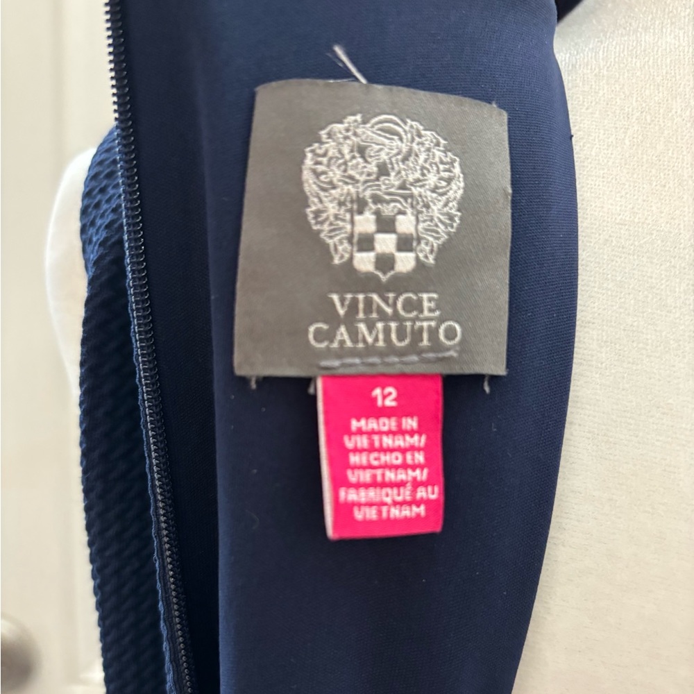 Vince Camuto Navy Sheath Dress 12 - Picture 7 of 8
